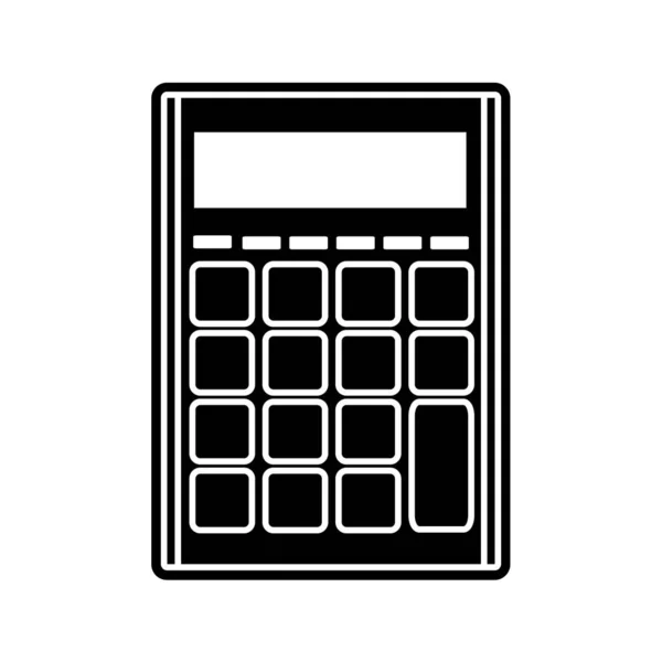 Silhouette finance calculator to business economy data — Stock Vector