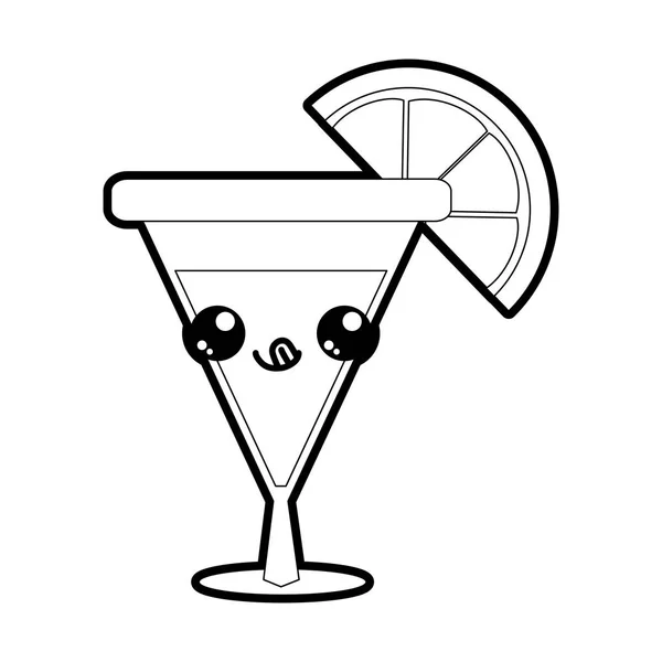 Cocktail Bevande Alcoliche Tema Vetro Design Isolato Illustrazione Vettoriale — Vettoriale Stock