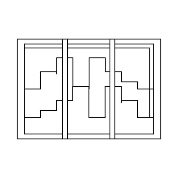 Conception de fenêtre isolée — Image vectorielle