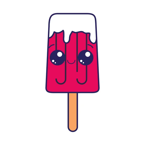 Popsicle Van Zomer Zoet Dessert Voedsel Geïsoleerde Themaontwerp Vectorillustratie — Stockvector