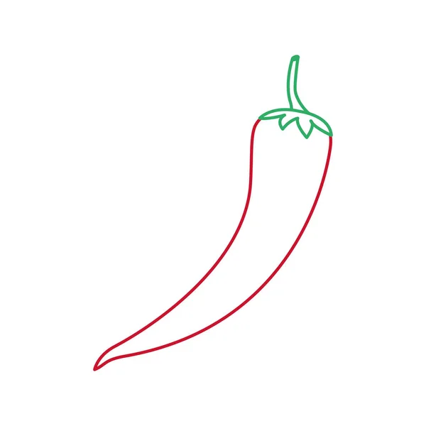 Pepper Vegetable Healthy Organic Food Theme Isolated Design Vector Illustration — Διανυσματικό Αρχείο