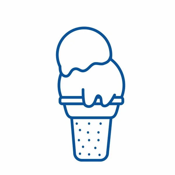 Icono Helado Postre Comida Dulce Tema Diseño Aislado Ilustración Vectorial — Vector de stock