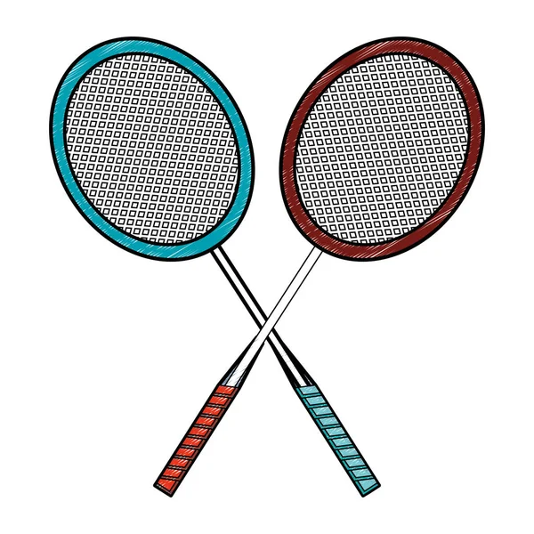 Conception de raquette de badminton — Image vectorielle