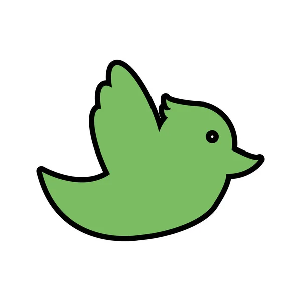 Taube Des Vogels Soziale Medien Und Multimedia Thema Isolierte Design — Stockvektor