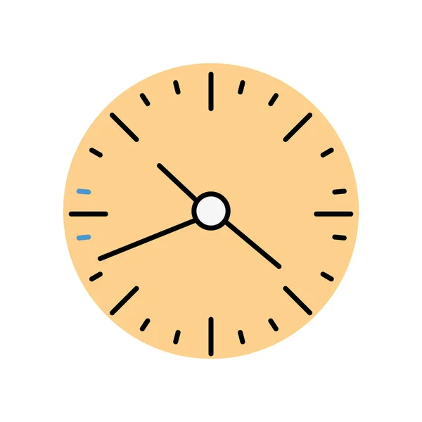 Barevné nástěnné kulaté hodiny času objektu — Stockový vektor