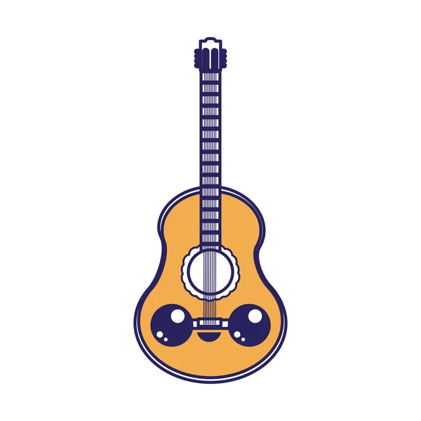 Guitare Instrument Musique Son Thème Conception Isolée Illustration Vectorielle — Image vectorielle