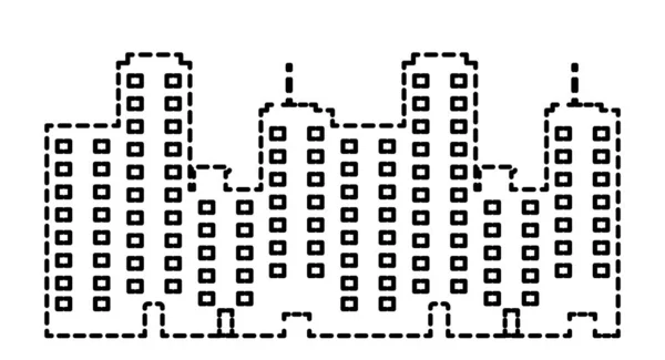 Conception de ville isolée — Image vectorielle