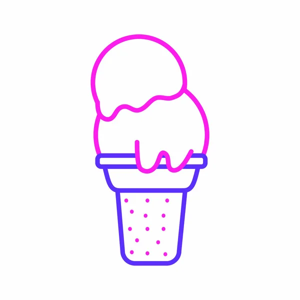 Diseño de helado aislado — Vector de stock