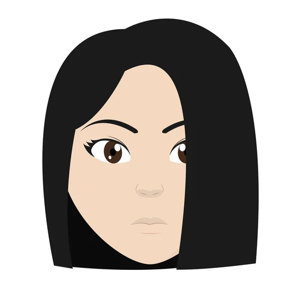 Mujer cabeza usuario con diseño de peinado — Vector de stock