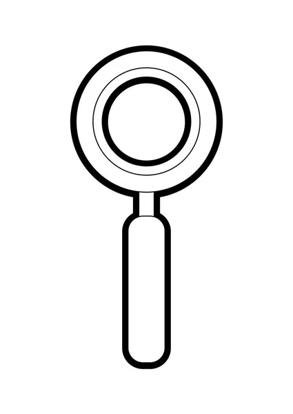 Lupe Tool Search Magnifying Glass Theme Isolated Design Vector Illustration — Stock Vector