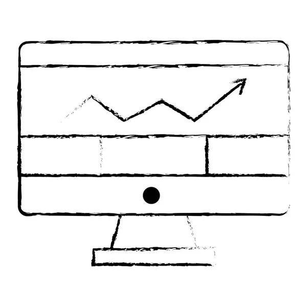 Počítače a informační leták design — Stockový vektor