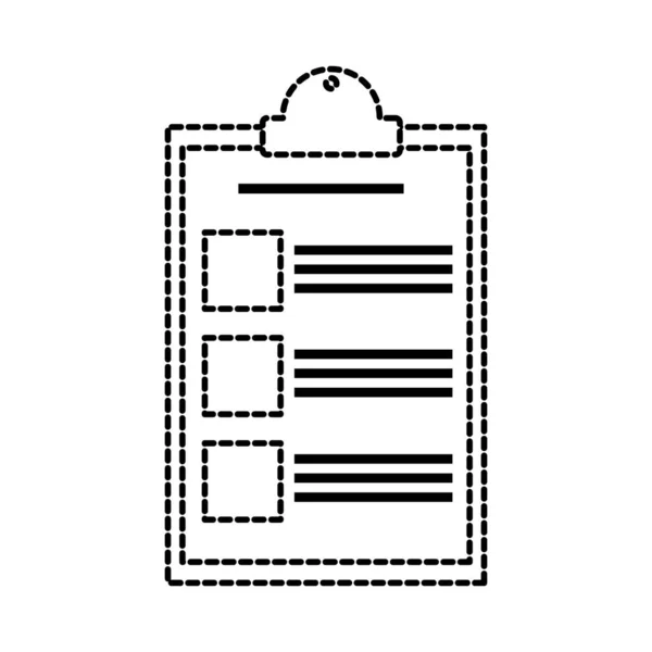 Kontrol Listesi Ofis Kağıt Form Tema Izole Tasarım Vektör Çizim — Stok Vektör