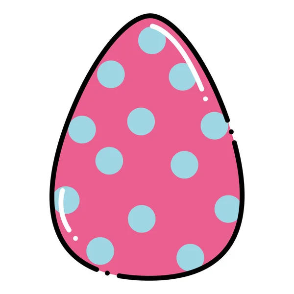 Cor ovos Páscoa com pontos decoração à celebração — Vetor de Stock