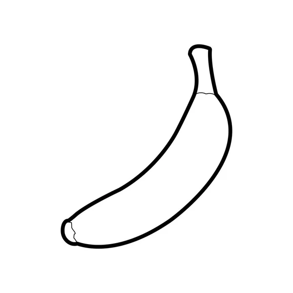 Banane Fruits Alimentation Saine Biologique Thème Conception Isolée Illustration Vectorielle — Image vectorielle