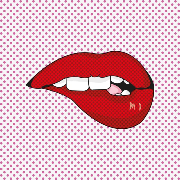 Pop art ağız tasarım — Stok Vektör