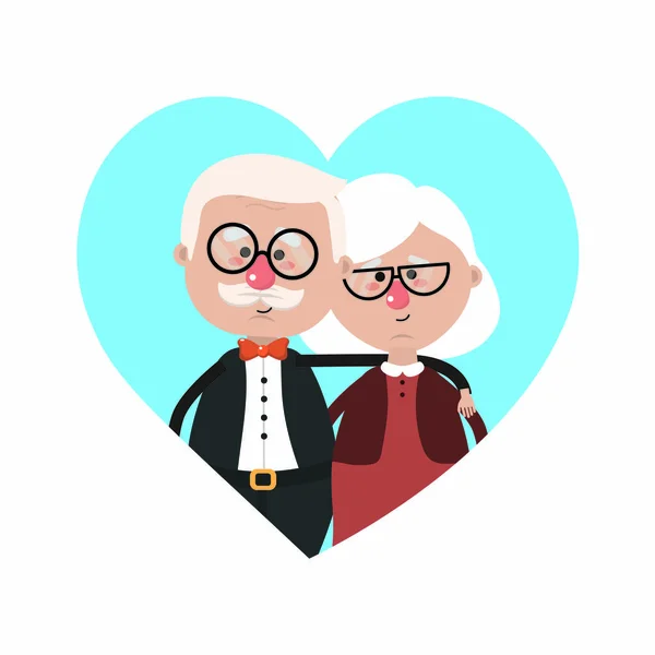 Grandparents cartoon design — Stock Vector