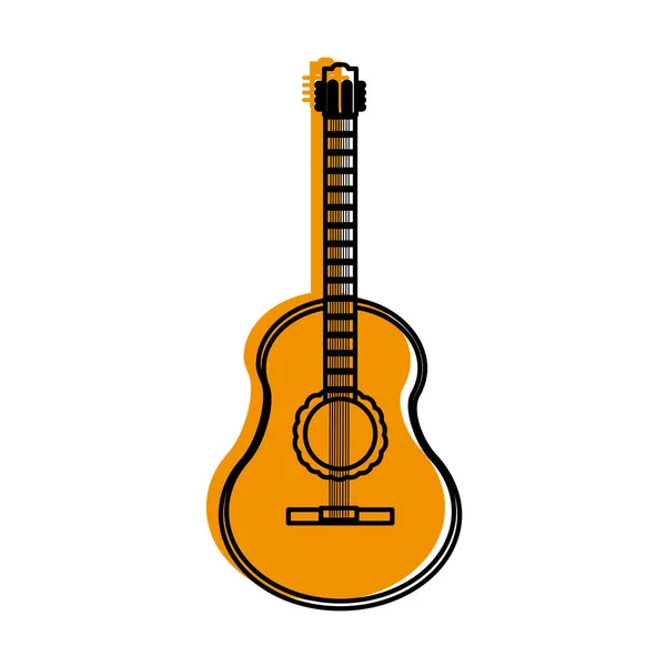 Guitarra Música Instrumental Tema Sonoro Design Isolado Ilustração Vetorial —  Vetores de Stock