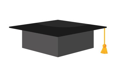 çalışma öğesi lisansüstü şapka karikatür vektör çizim grafik tasarım