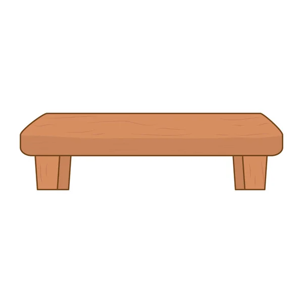 ミニテーブル木製ピクニック ベクトル イラスト デザイン — ストックベクタ