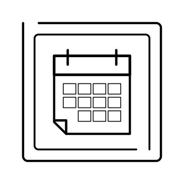 Kağıt takvim çizgi film vektör çizim grafik tasarım
