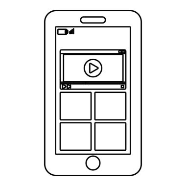 teknoloji smartphone karikatür vektör çizim grafik tasarım