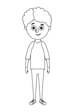 genç çocuk öğrenci vektör çizim grafik tasarım