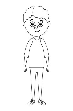 genç çocuk öğrenci vektör çizim grafik tasarım