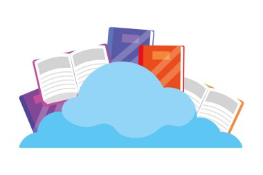 Online eğitim öğeleri karikatür vektör çizim grafik tasarım