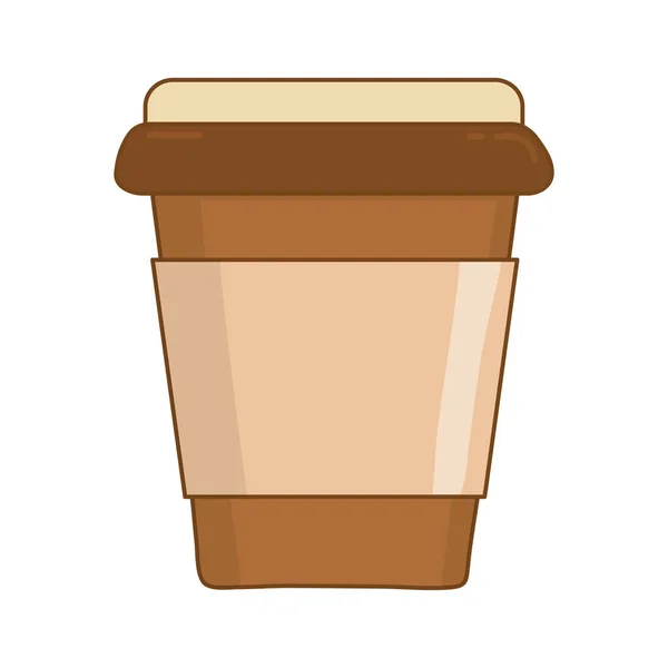 Coffee Drink Plastic Container Vector Illustration Design — Stock Vector