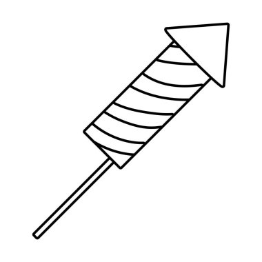 havai fişek roket çizgi film vektör çizim grafik tasarım