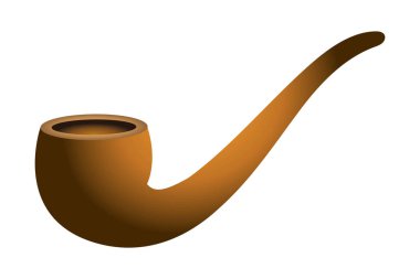 Boru ahşap duman vektör çizim