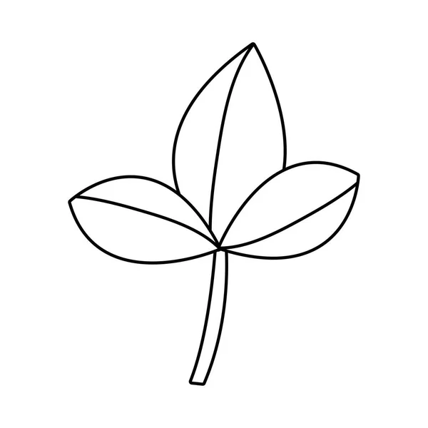 Feuille Plante Dessin Animé Vectoriel Illustration Conception Graphique — Image vectorielle