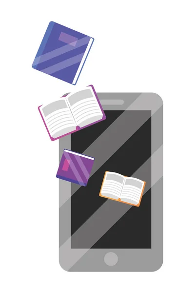 Online Bildung Smartphone Cartoon Vektor Illustration Grafik Design — Stockvektor