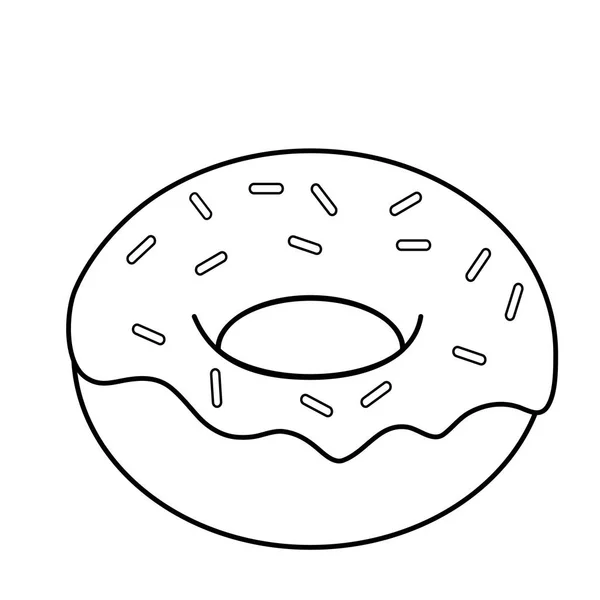 Delicioso Doce Donut Pastelaria Produto Vetor Ilustração Design —  Vetores de Stock