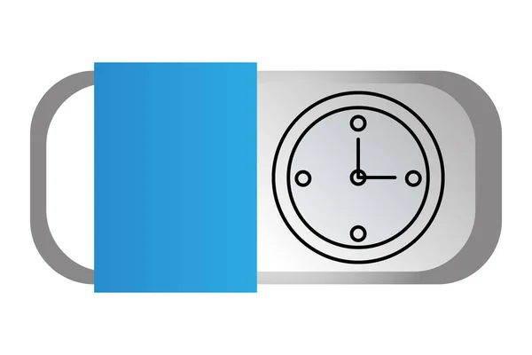 Orologio Tempo Cartone Animato Infografica Layout Vettoriale Illustrazione Grafica — Vettoriale Stock