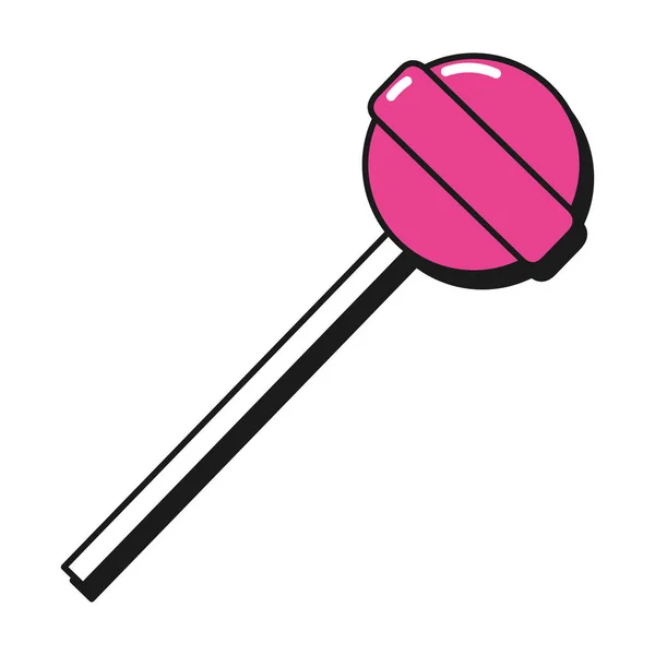 Sweet Candy Lollipop Cartoon Vector Illustration Graphic Design — Stock Vector