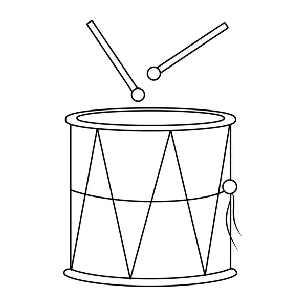 Музыкальный Инструмент Барабанщик Мультипликационный Векторный Графический Дизайн — стоковый вектор