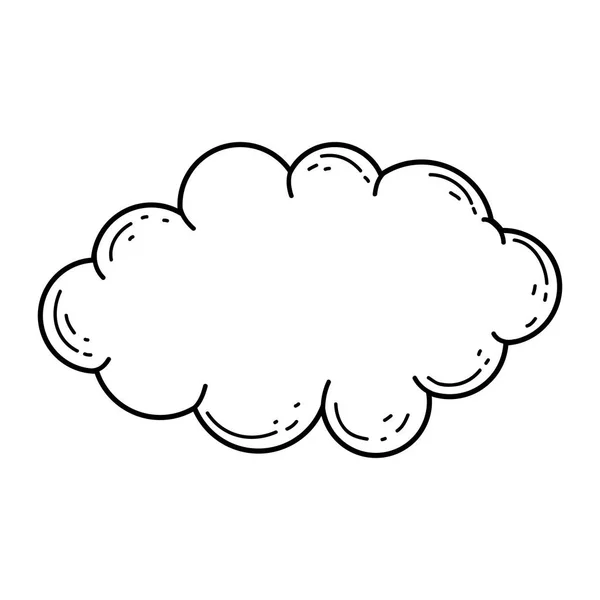 Lindo Kawaii Nube Carácter Vector Ilustración Diseño — Vector de stock