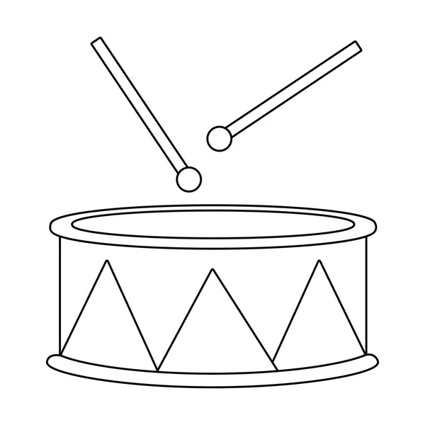 Musikinstrument Schlagzeuger Cartoon Vektor Illustration Grafik Design — Stockvektor
