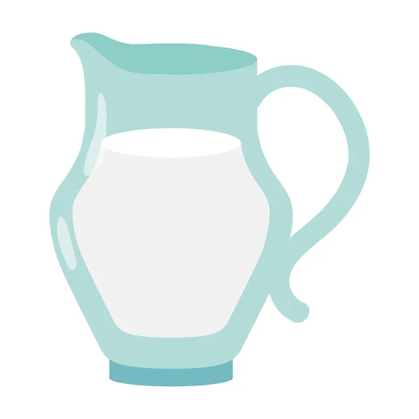 Delicious Tasty Milk Jar Cartoon Vector Illustration Graphic Design — Stock Vector