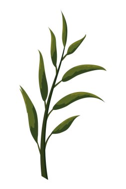 çizgi film vektör çizim grafik tasarım çiçek tropikal yapraklar