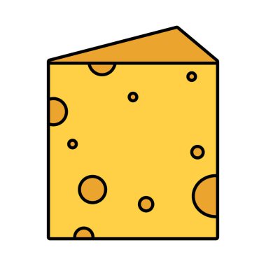 peynir parça karikatür vektör çizim grafik tasarım
