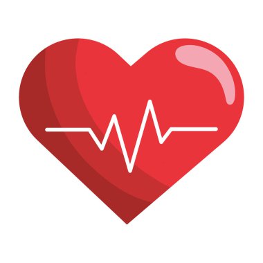 sağlık sağlık kalp beat karikatür vektör çizim grafik tasarım