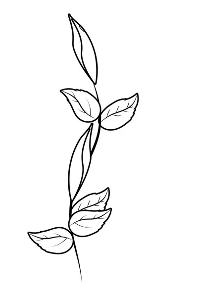 Blommig Tropiska Leafs Tecknade Vektor Illustration Grafisk Design — Stock vektor