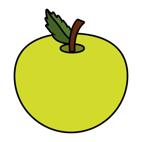 Delicioso Fruta Manzana Caricatura Vector Ilustración Diseño Gráfico — Vector de stock