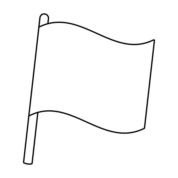 Flagge Symbol Cartoon Vektor Illustration Grafik Design — Stockvektor
