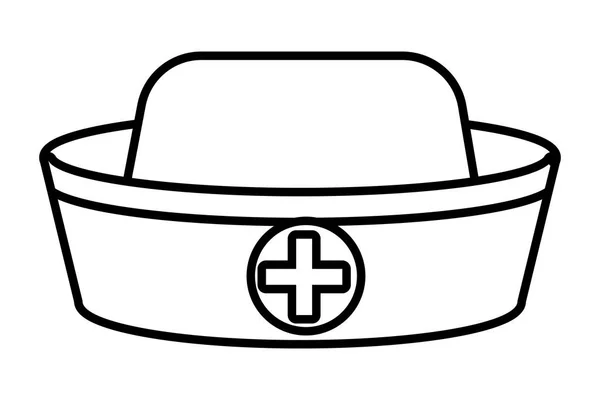 Santé Infirmière Médicale Chapeau Dessin Animé Vecteur Illustration Conception Graphique — Image vectorielle