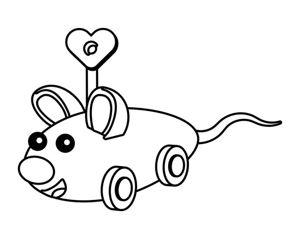 Desenho Gráfico Ilustração Vetor Desenho Animado Brinquedo Rato —  Vetores de Stock