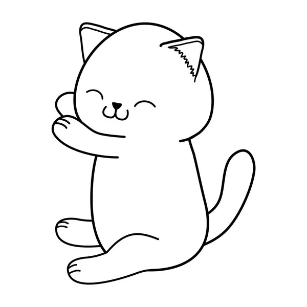 かわいい小さな猫可愛い文字ベクトル イラスト デザイン — ストックベクタ