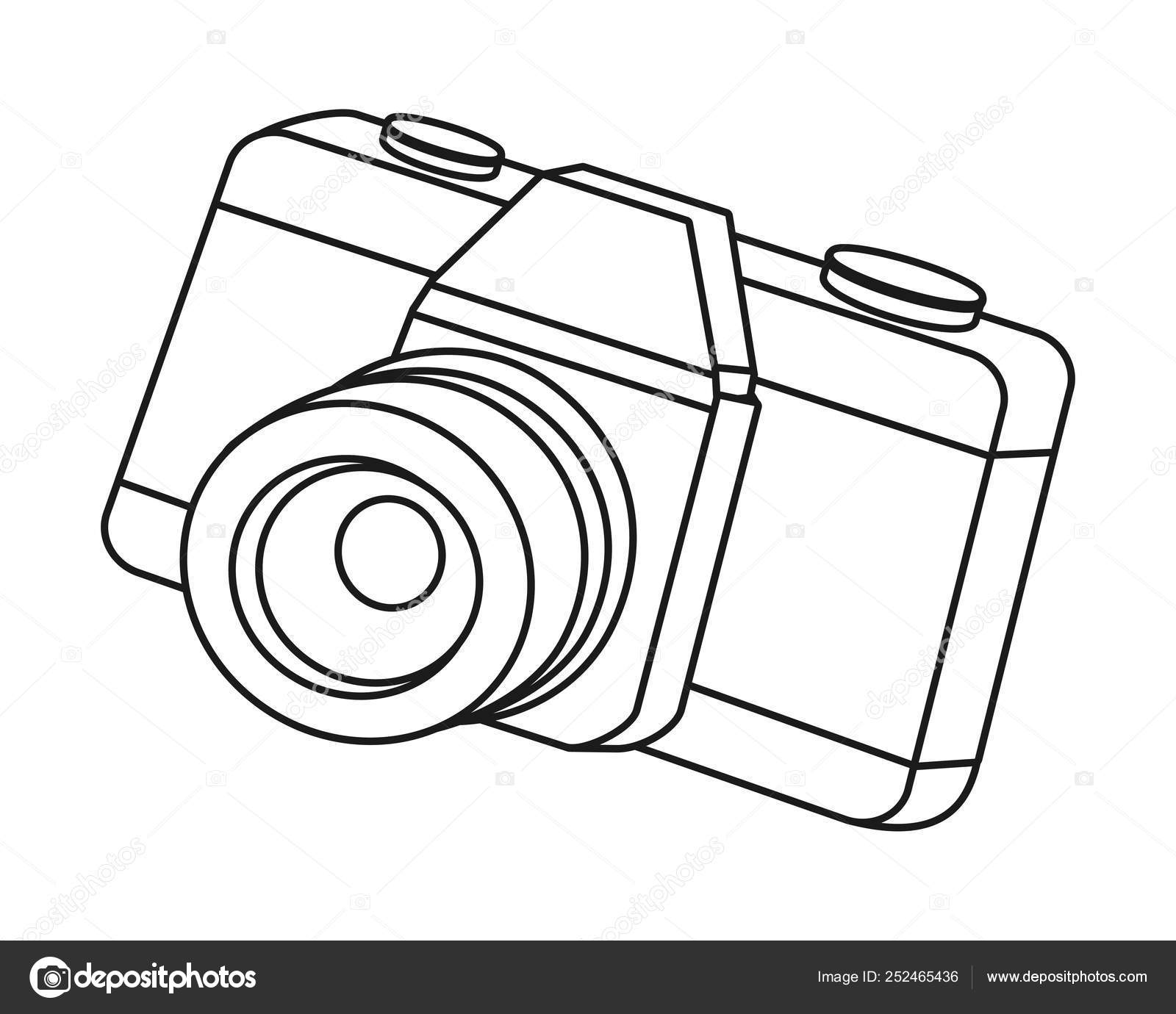 Vintage Camera Cartoon Vector Illustration Graphic Design Stock Vector